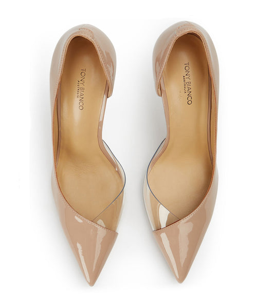 Tony Bianco Adore Coco Lack/Clear Vinylite 10.5cm Court Schuhe Beige | CHEGJ24539