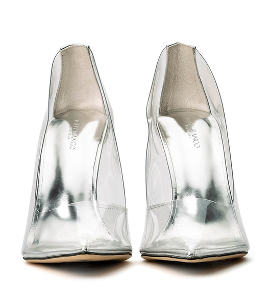 Tony Bianco Alijah Clear Vinylite/Silver 10.5cm Stöckelschuhe Silber | TCHWZ94635