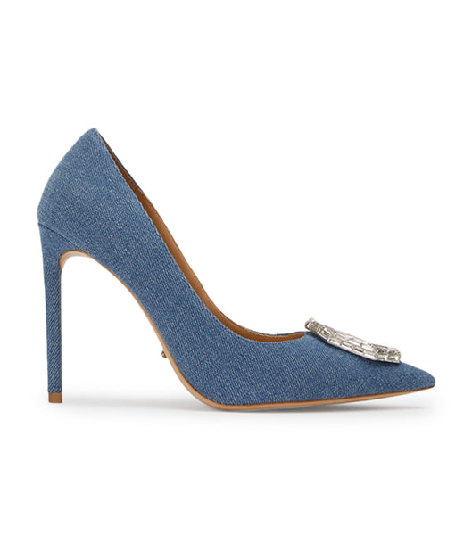 Tony Bianco Alison Washed Denim 10.5cm Bling Heels Blau | CHNEJ46891