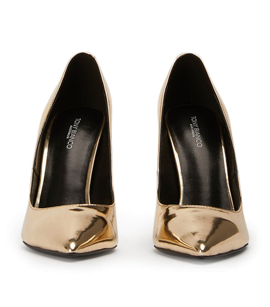 Tony Bianco Anja Gold Shine 10.5cm Bling Heels Gold | CHZPD26290