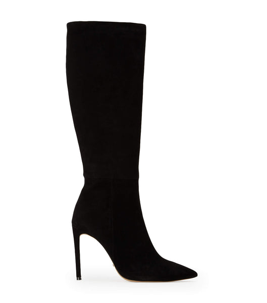 Tony Bianco Apollo Black Wildleder 10.5cm Stiletto-Stiefel Schwarz | SCHVO65786