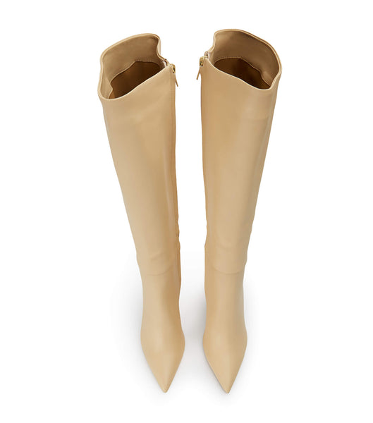 Tony Bianco Apollo Butter Nappa 10.5cm Stiletto-Stiefel Beige | UCHND45359