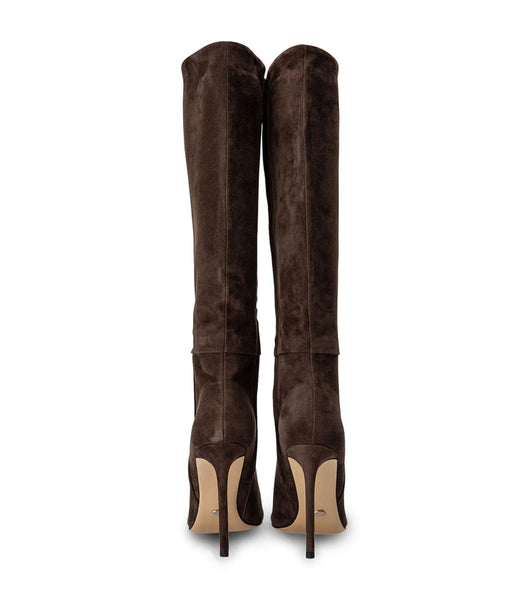 Tony Bianco Apollo Espresso Wildleder 10.5cm Stiletto-Stiefel Schokolade | CHDYB29755