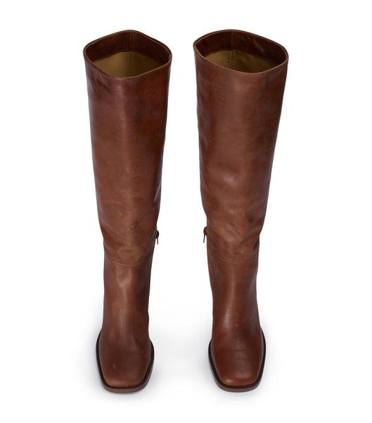 Tony Bianco Asher Cognac 8.5cm Halbhohe Stiefel Braun | CHQAV61545