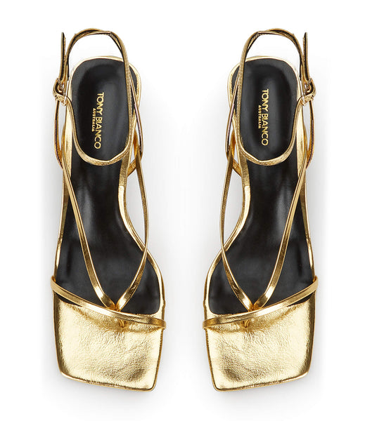 Tony Bianco Avi Gold Foil 6.5cm Event-Heels Gold | CHJBT28963