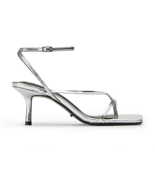 Tony Bianco Avi Silver Foil 6.5cm Event-Heels Silber | BCHSD98522