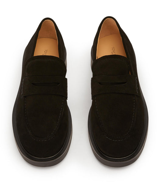 Tony Bianco Cherish Black Wildleder 4.5cm Loafers Schwarz | GCHEC21003