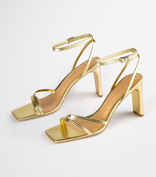 Tony Bianco Corso Gold Nappa Metallic 8.5cm Event-Heels Gold Metal | CHJZR40325