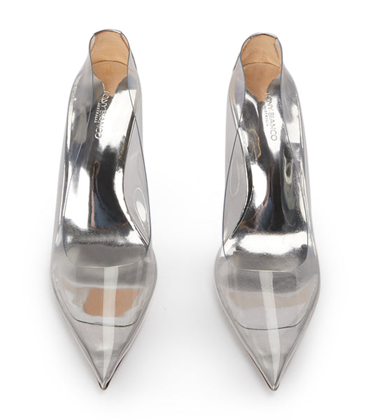 Tony Bianco Dolly Clear Vinylite/Silver 9.5cm Event-Heels Silber | UCHND54330