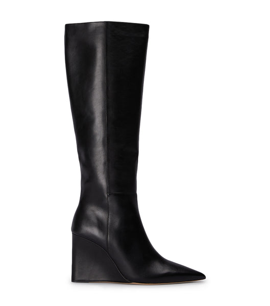 Tony Bianco Drake Black Como 9.5cm Stiefel mit Absatz Schwarz | CHJZR39851