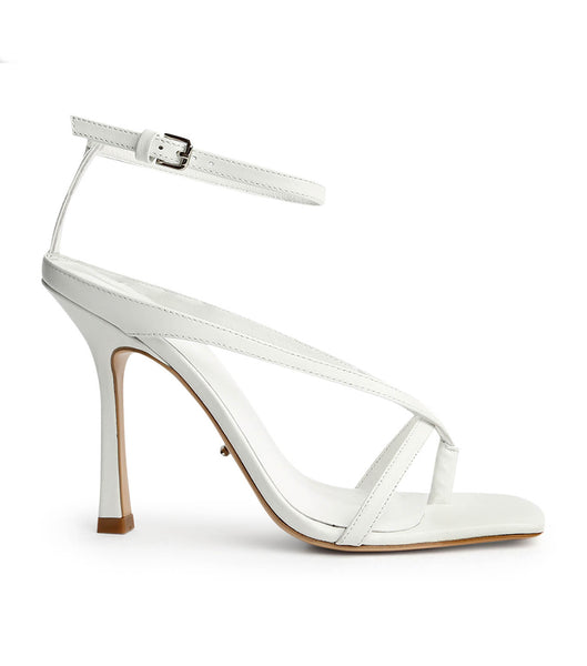 Tony Bianco Faythe White Kid 10.5cm Tanga-Sandalen Weiß | CHQCS11104