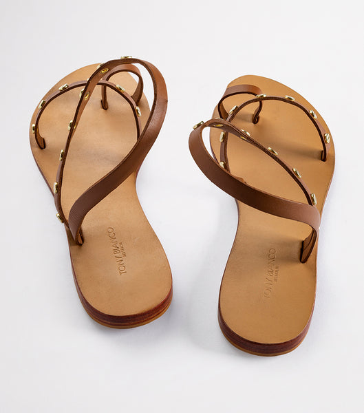 Tony Bianco Finola Tan 1cm Sandalen Braun | TCHWZ30145