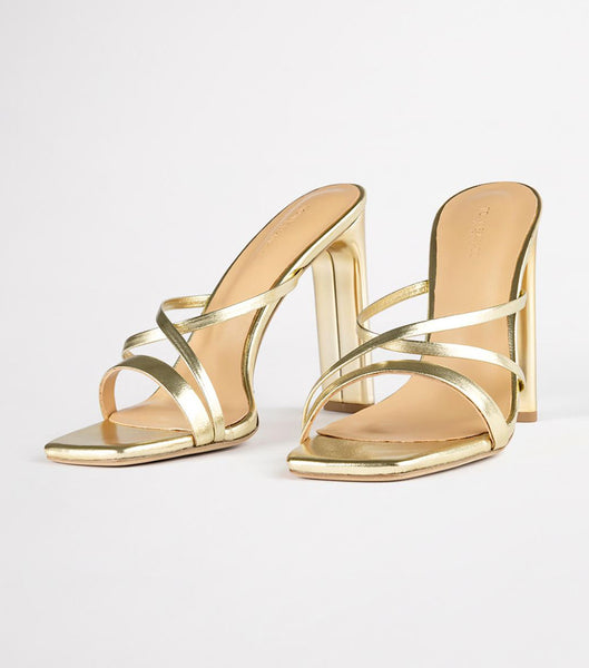 Tony Bianco Fior Gold Nappa Metallic 11cm Event-Heels Gold Metal | UCHTG56597