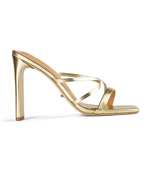 Tony Bianco Fior Gold Nappa Metallic 11cm Event-Heels Gold Metal | UCHTG56597