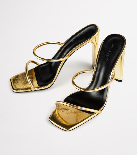 Tony Bianco Florence Gold Foil 11cm Event-Heels Gold | CHQAV16395