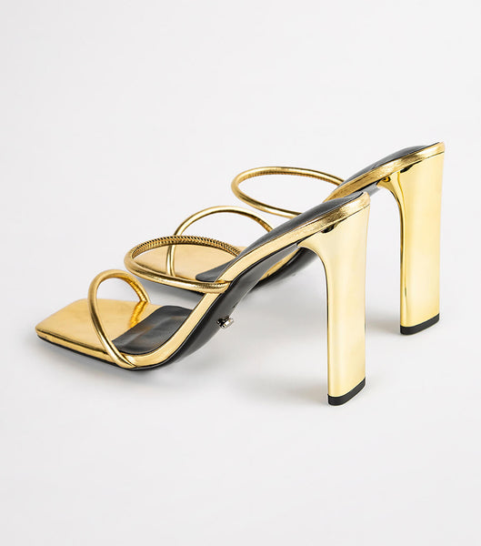 Tony Bianco Florence Gold Foil 11cm Event-Heels Gold | CHQAV16395