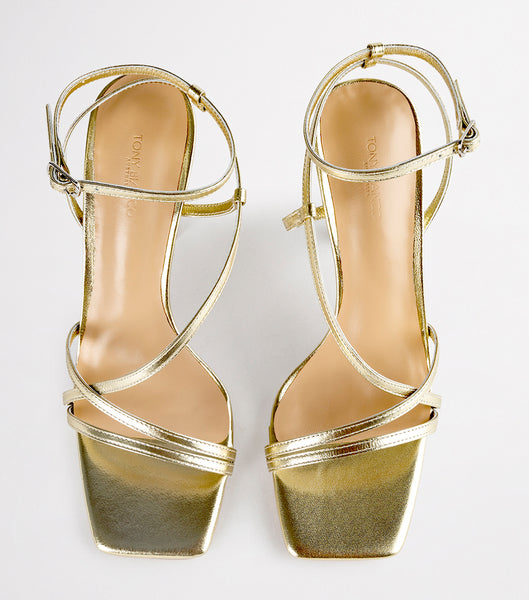 Tony Bianco Franci Gold Nappa Metallic 10.5cm Stöckelschuhe Gold Metal | CHJKU99322