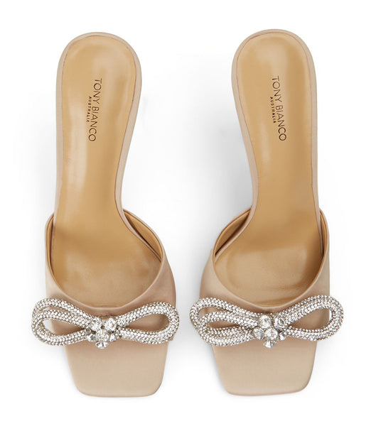 Tony Bianco Franki Nude Satin 10.5cm Brautabsätze Beige | CHXBR49377