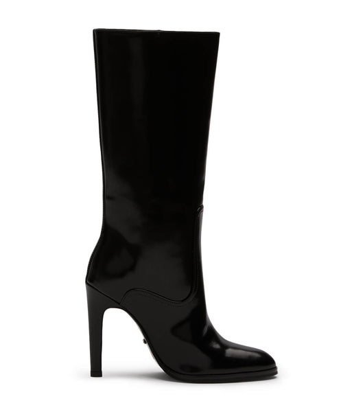 Tony Bianco Hadley Black Hi Shine 10.5cm Stiletto-Stiefel Schwarz | MCHFT75967