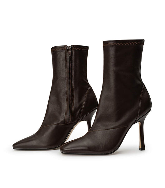 Tony Bianco Halsey Chocolate Nappa 10.5cm Stiletto-Stiefel Schokolade | DCHKV57567