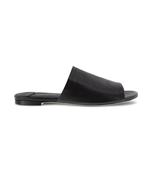 Tony Bianco Havier Black Sheep Nappa 1cm Sandalen Schwarz | CHCVG34869