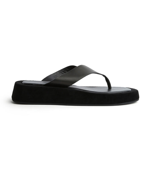 Tony Bianco Ives Black Como 3.5cm Flache Sandalen Schwarz | ZCHNQ97052