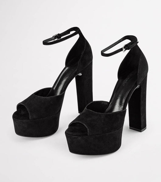 Tony Bianco Jayze Black Wildleder 14cm Event-Heels Schwarz | ECHVG90156