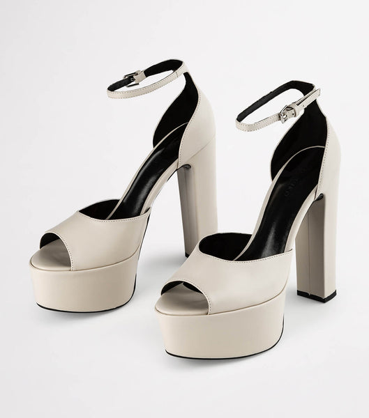 Tony Bianco Jayze Vanilla Nappa 14cm Event-Heels Hellgelb | CHJKU54231