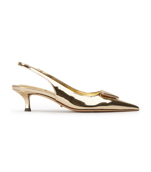 Tony Bianco Kimmy Gold Shine 4.5cm Court Schuhe Gold | SCHVO49746