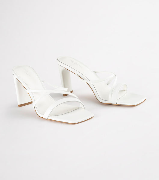 Tony Bianco Klassische White Nappa 8.5cm Event-Heels Weiß | XCHBH13677