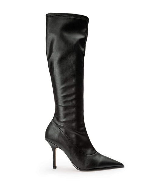 Tony Bianco Knight Black Venezia 9.5cm Stretchstiefel Schwarz | DCHVO97291