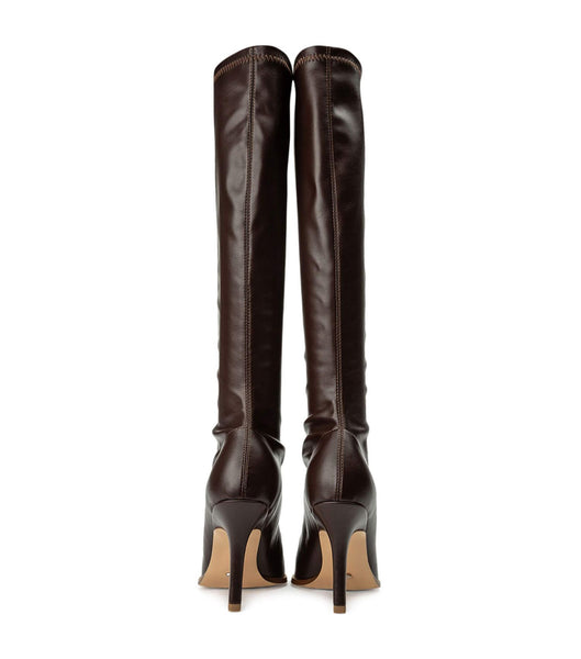 Tony Bianco Knight Choc Venezia 9.5cm Stiefel mit Absatz Schokolade | CHDFL56587