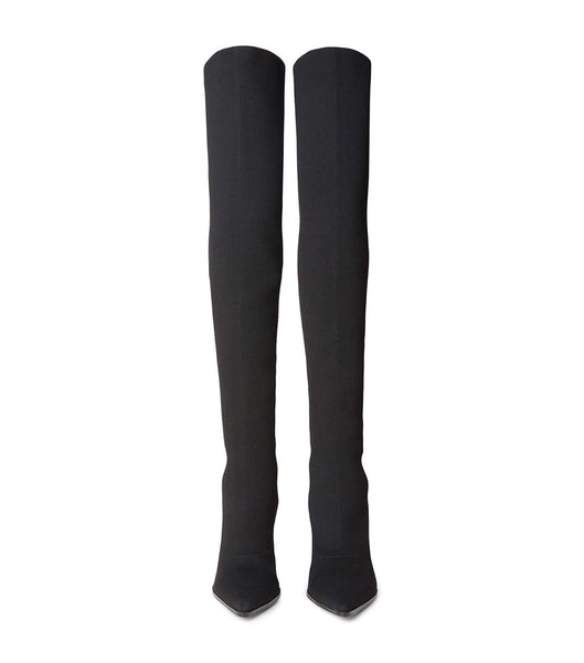 Tony Bianco Kori Black Sock Knit 9.5cm Stiletto-Stiefel Schwarz | CHNEJ42816