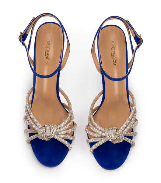 Tony Bianco Kyla Azure Wildleder 11cm Bling Heels Azurblau | CHEGJ55251