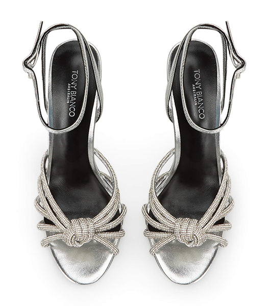 Tony Bianco Kyla Silver Foil 11cm Event-Heels Silber | CHNEJ20738