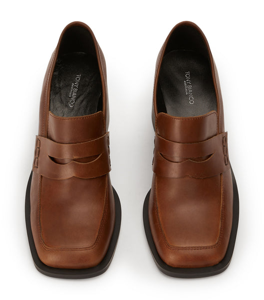 Tony Bianco Lomax Cognac 6.5cm Loafers Braun | CHIIZ86938