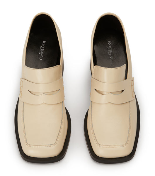 Tony Bianco Lomax Ecru Venice 6.5cm Loafers Weiß | YCHGT20693