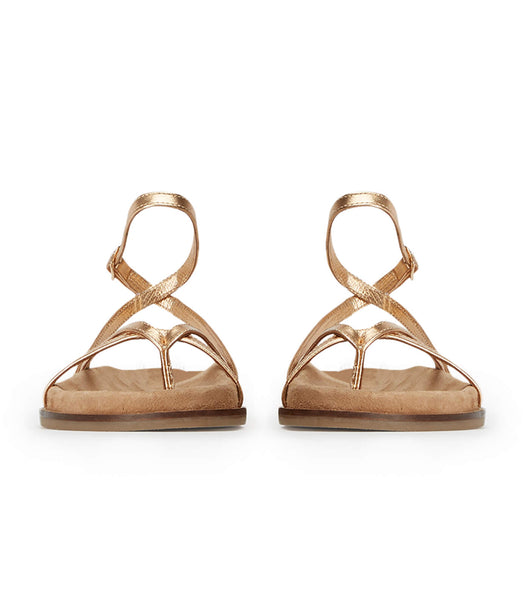 Tony Bianco Lucie Antique Gold Nappa 1.5cm Sandalen Gold | YCHVQ28394