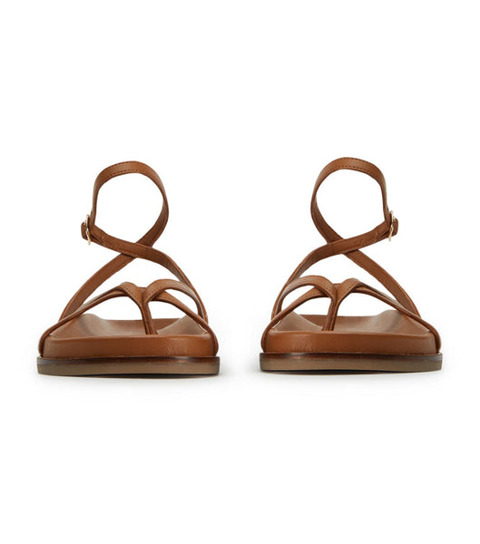 Tony Bianco Lucie Tan Nappa 1.5cm Flache Sandalen Braun | ECHVG54792