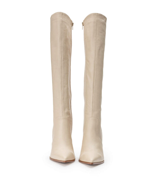 Tony Bianco Lucille Vanilla Venice 10.3cm Halbhohe Stiefel Hellgelb | BCHSO58330