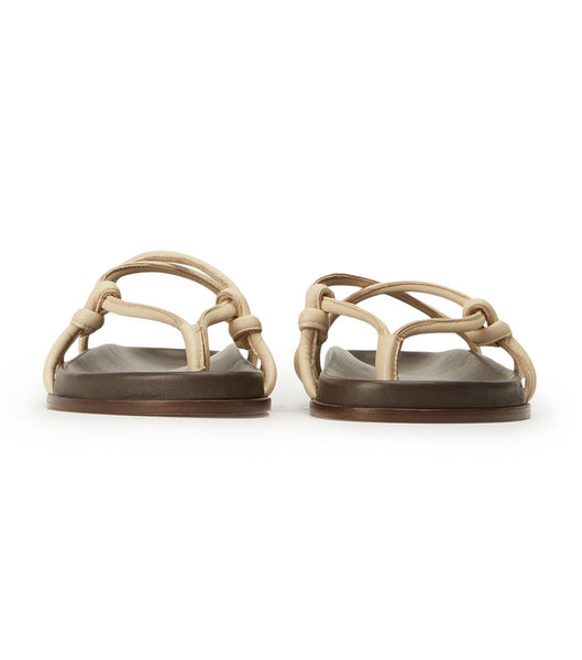 Tony Bianco Luelle Vanilla Nappa Flache Sandalen Hellgelb | ZCHMJ50628