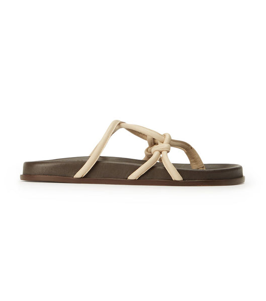 Tony Bianco Luelle Vanilla Nappa Flache Sandalen Hellgelb | ZCHMJ50628