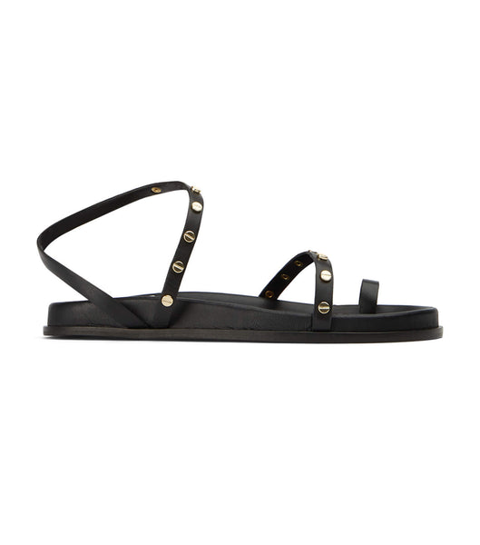 Tony Bianco Lyvia Black Flache Sandalen Schwarz | CHDYB82704