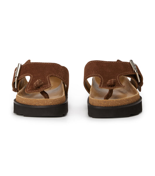 Tony Bianco Marlo Choc Wildleder 3cm Flache Sandalen Braun | CHDYB97894