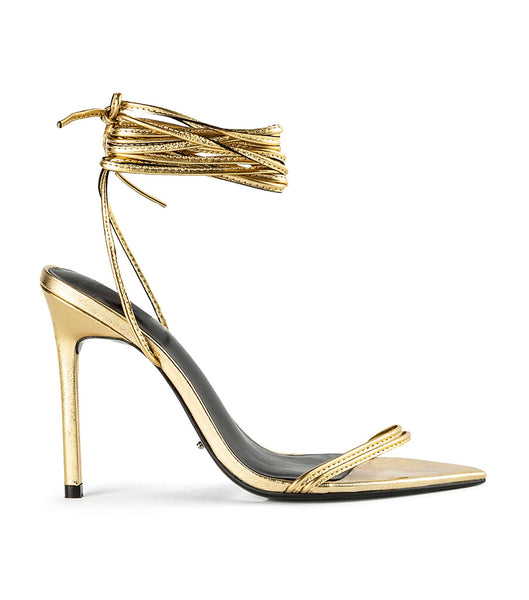 Tony Bianco Millie Gold Foil 10.5cm Event-Heels Gold | LCHTR42616