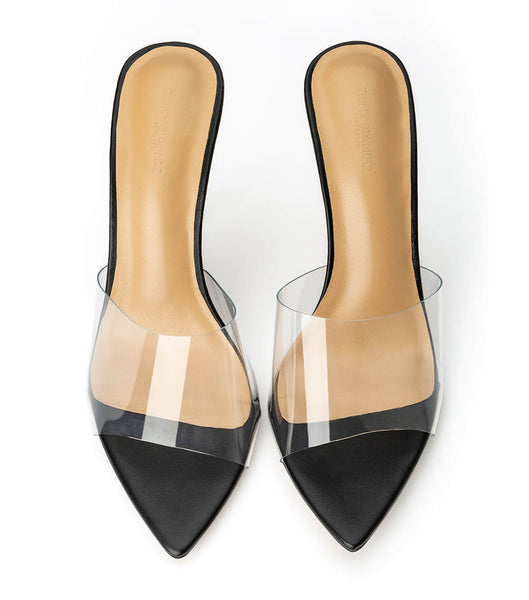 Tony Bianco Mylo Clear Vinylite/Black 10.5cm Event-Heels Schwarz | SCHVO60454