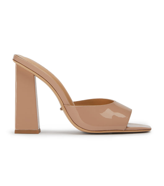 Tony Bianco Naja Coco Lack 10.5cm Blockabsatz Beige | CHXBR21156