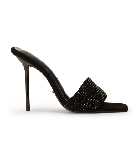 Tony Bianco Naomi Black Crystal/Black Wildleder 10.5cm Bling Heels Schwarz | ZCHMJ92468