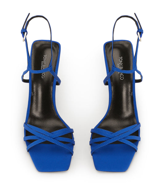 Tony Bianco Nomad Azure Crepe 10.5cm Event-Heels Azurblau | DCHKV44054