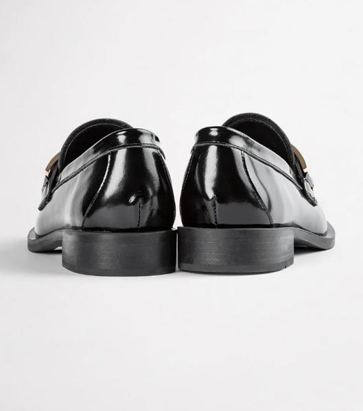 Tony Bianco Ruiz Black Hi Shine 2.5cm Loafers Schwarz | TCHPQ52087